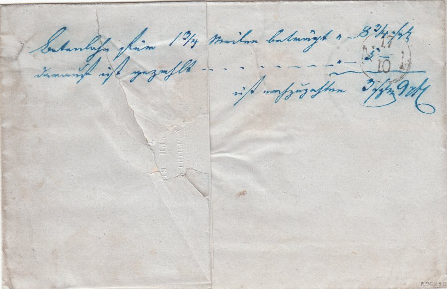 Rückseite des Briefes