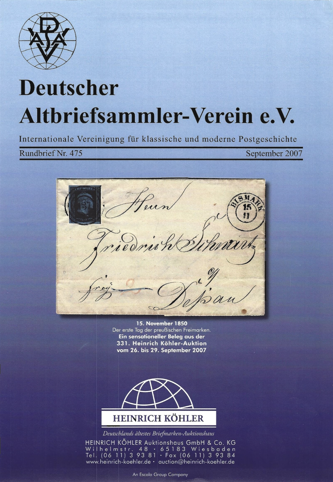 Rundbriefe - Deutscher Altbriefsammler-Verein e. V. im Bund Deutscher Philatelisten e. V.