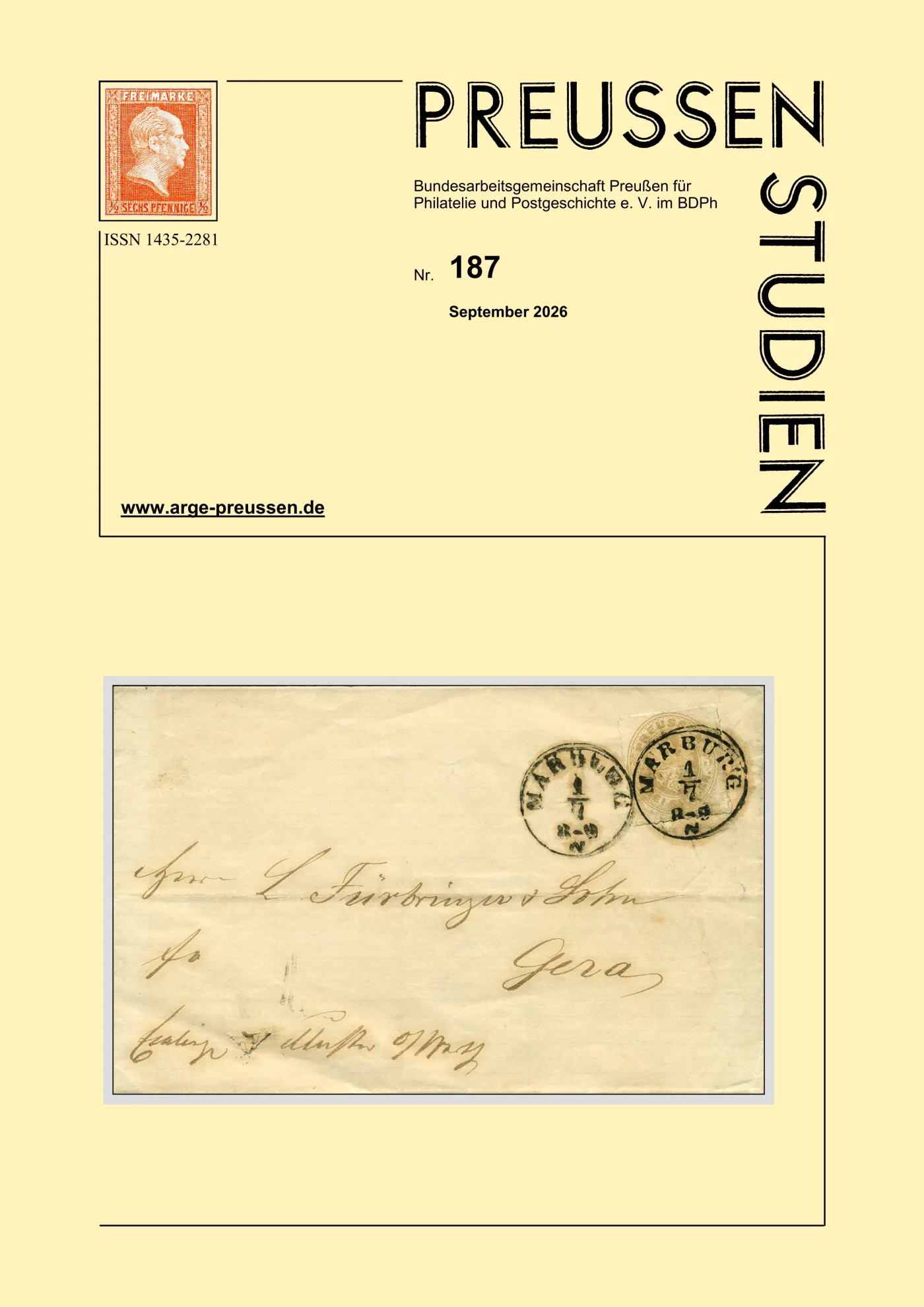 Titelblatt PREUSSENSTUDIEN 187